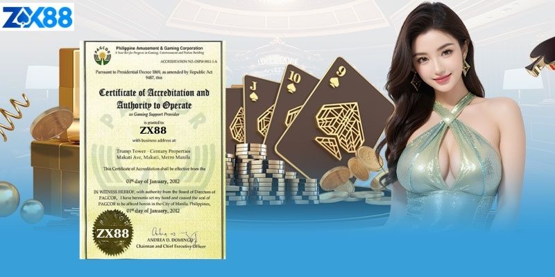 Giấy phép hoạt động và độ uy tín của ZX88